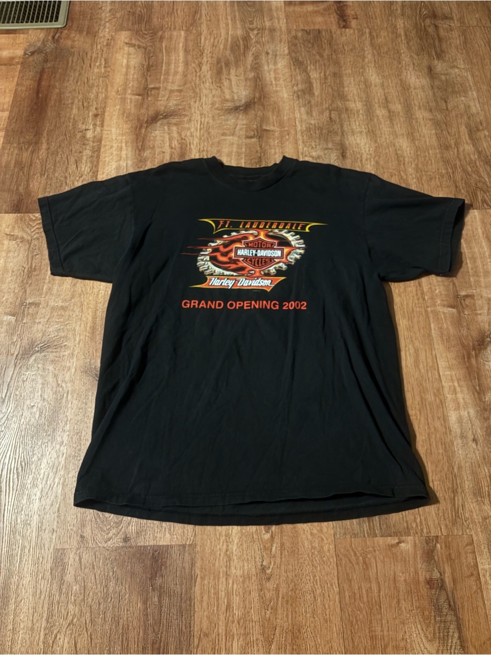 2002 Harley Davidson black Grand Opening Ft. Lauderdale t-shirt Size XL